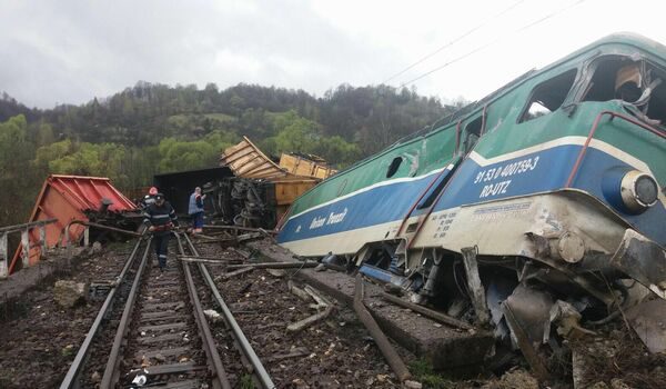 Tren deraiat in Hunedoara