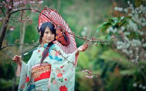 Girls___Models____Japanese_woman_in_spring_garden_071006_