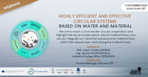 Highly efficient and effective circular systems based on water and materials