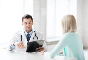 doctor with patient in hospital