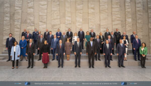 Official photo of NATO Defence Ministers - Extraordinary meeting of NATO Ministers of Defence