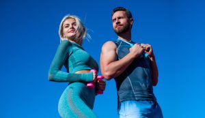 Athlete,People,Feel,Success.,Fitness,Trainer,And,Coach,With,Barbells