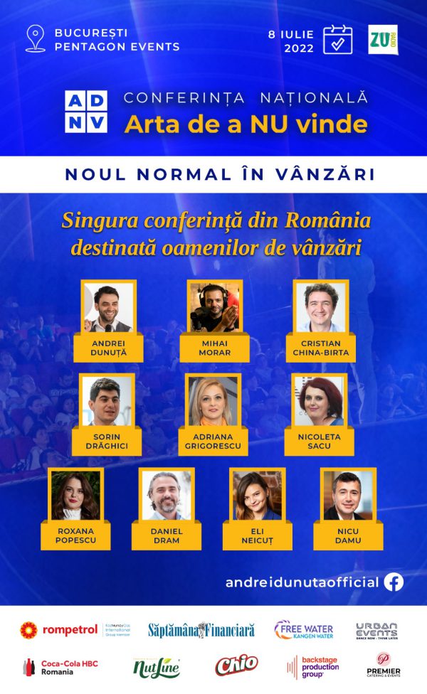 Oficial Media - Conferința Națională “Noul normal în vânzări”, pe 8 iulie, la București