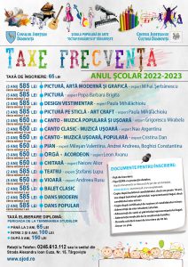 flyer SCOALA DE ARTE