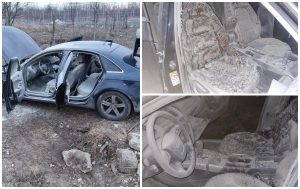 rapire masina incendiata