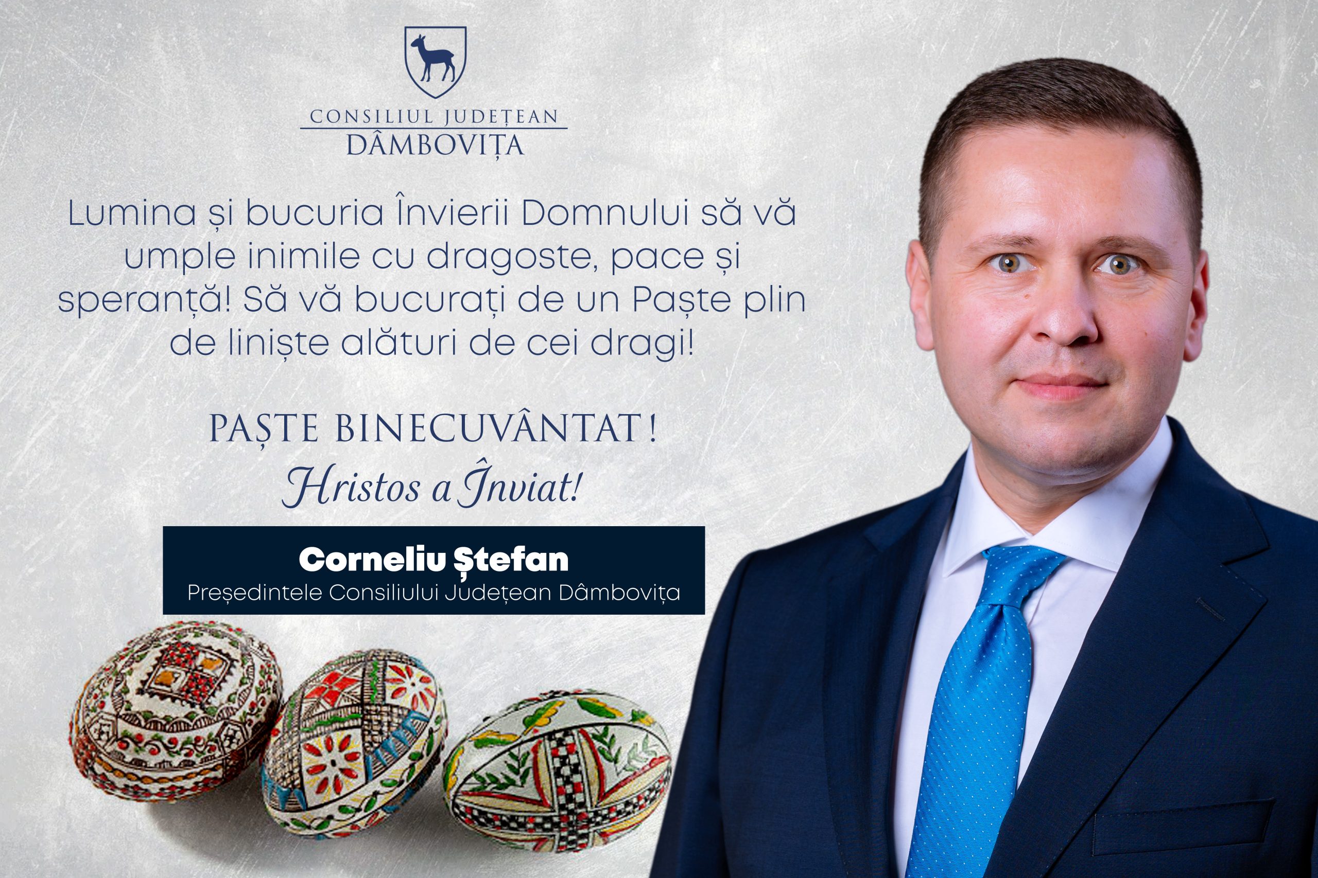 Corneliu Ștefan, Consiliul Județean Dâmbovița: mesaj cu ocazia sărbătorilor pascale