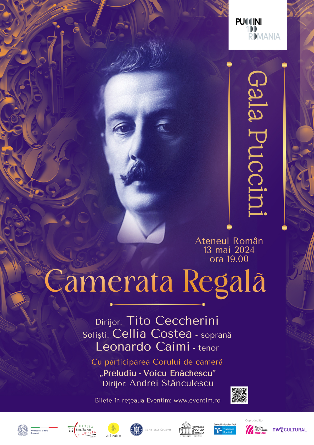 GALA PUCCINI, la Ateneul Român, cu participarea extraordinară a sopranei Cellia Costea (România) și a tenorului Leonardo Caimi (Italia)
