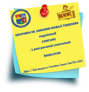 anunt concurs personal contractual