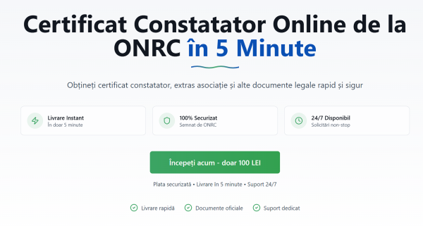 certificatul constatator