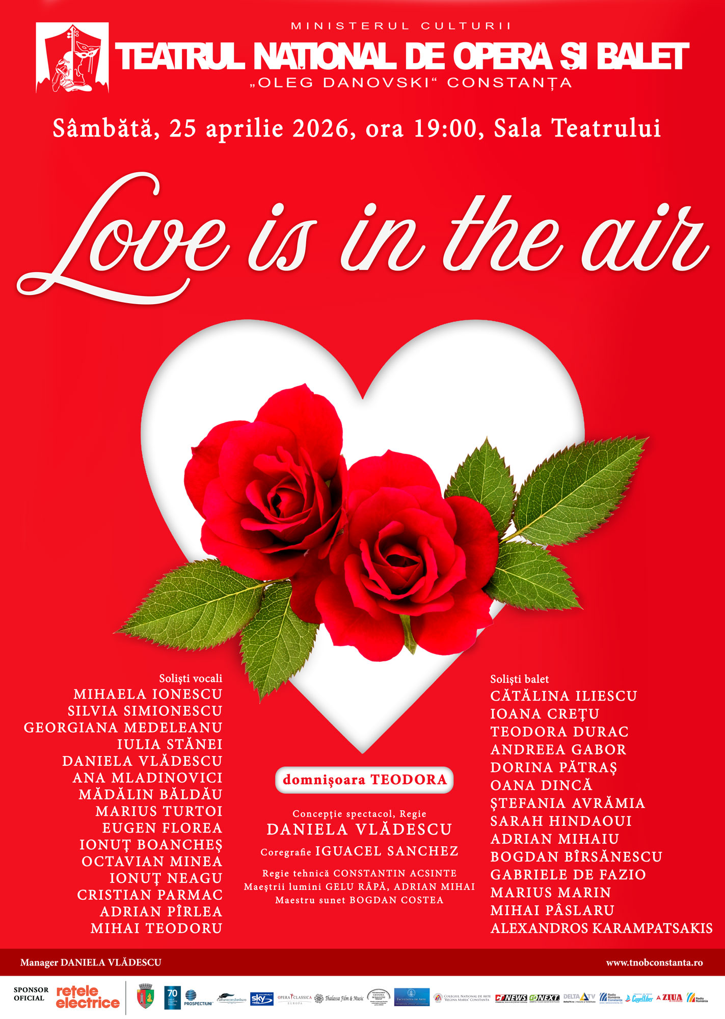 Concert simfonic și „Love is in the Air” la Teatrul Național de Operă și Balet „Oleg Danovski” din Constanța