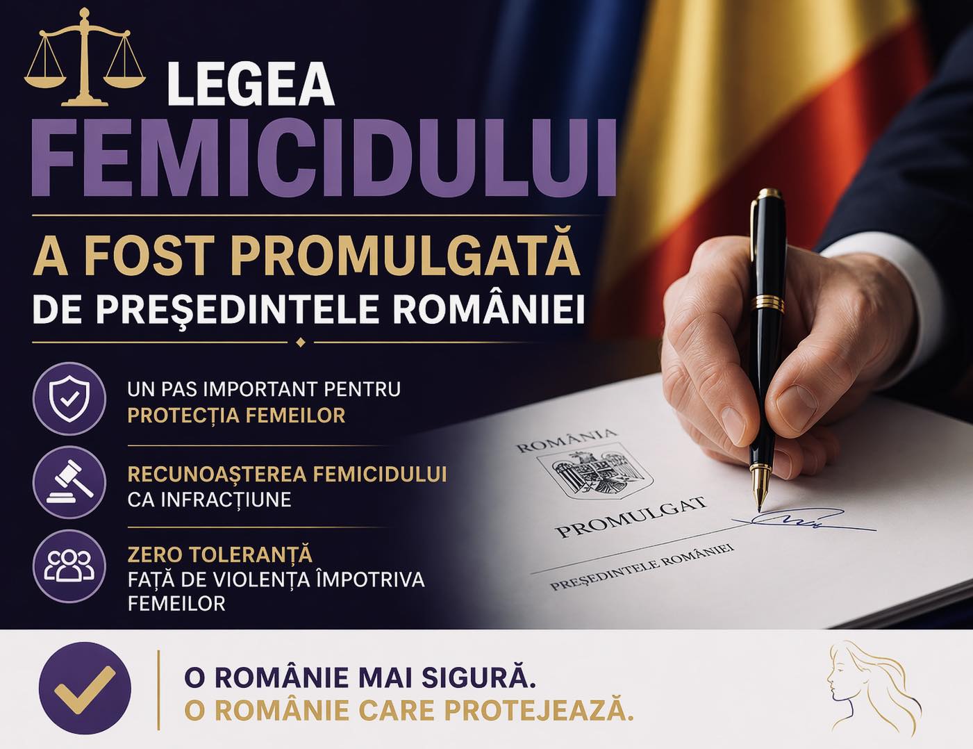 Promulgarea legii privind femicidul