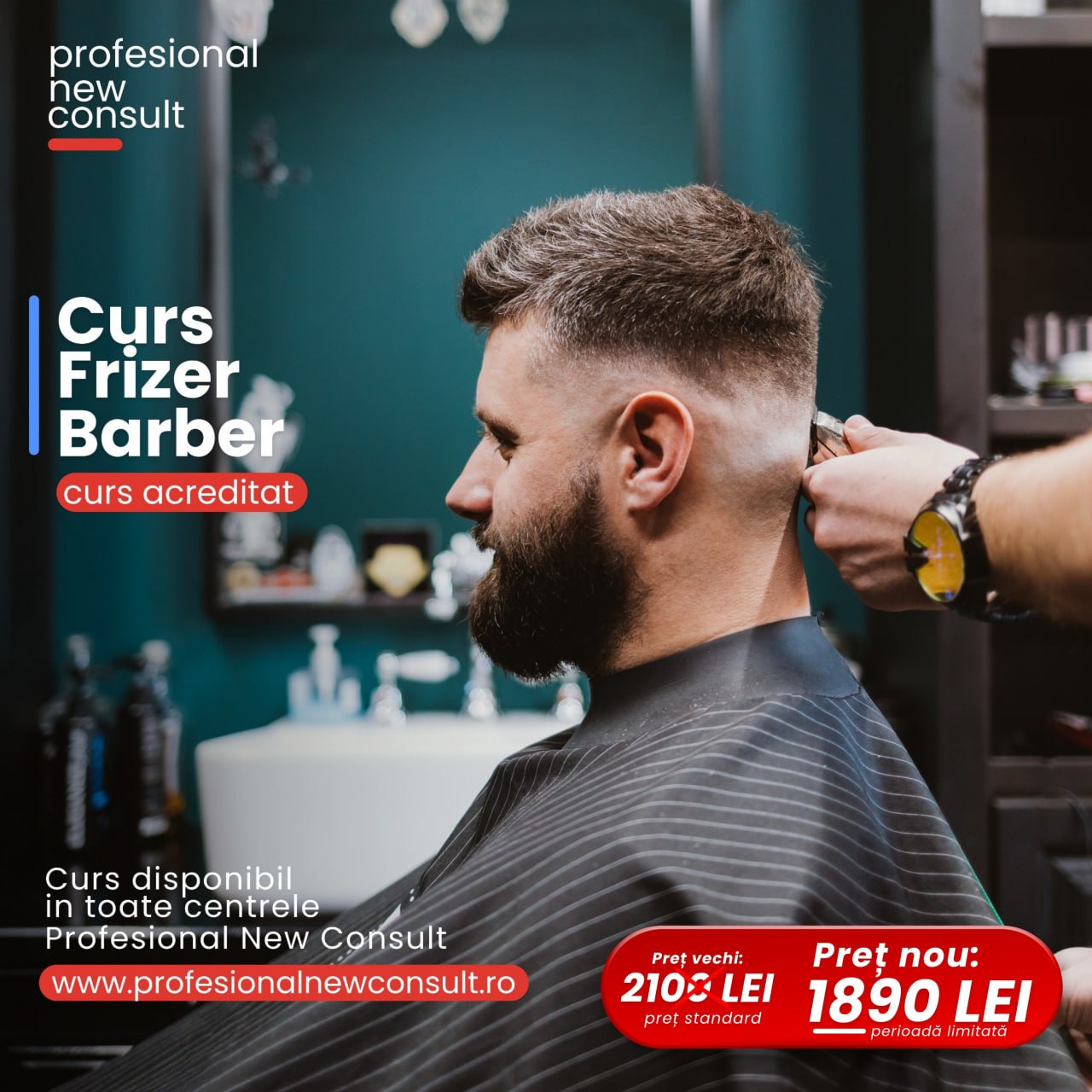 Curs frizer în Târgoviște oferit de Profesional New Consult. Locuri limitate!